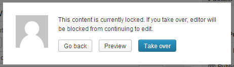 WordPress 3.6 Post Locked Notice