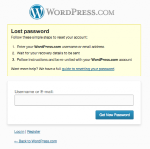 Lost Password Steps