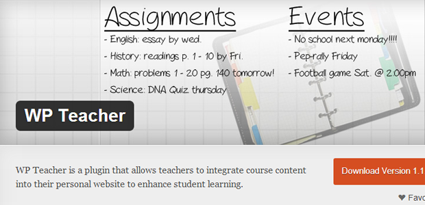 WP Teacher Plugin