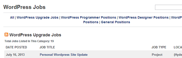 WordPress Job Listings