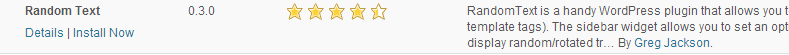 Random Text Plugin - Search Result