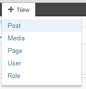 WordPress Toolbar - New