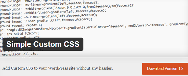 Simple Custom CSS Plugin for WordPress