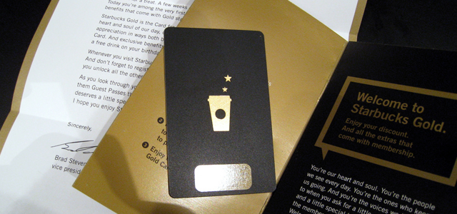 Starbucks Gold Card