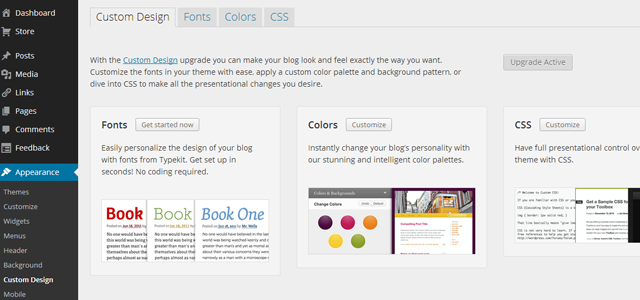 WordPress.com Custom Design