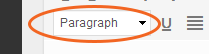 WordPress.com Visual Editor Dropdown