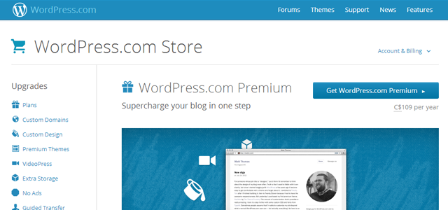 WordPress.com Premium Plan