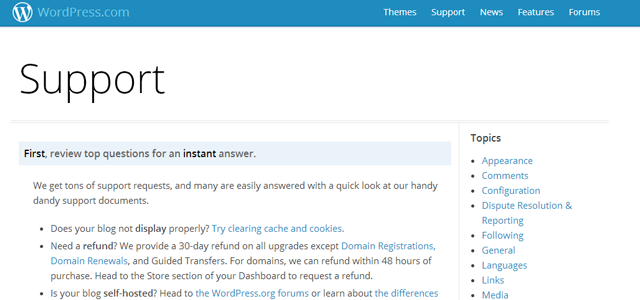 WordPress.com Support
