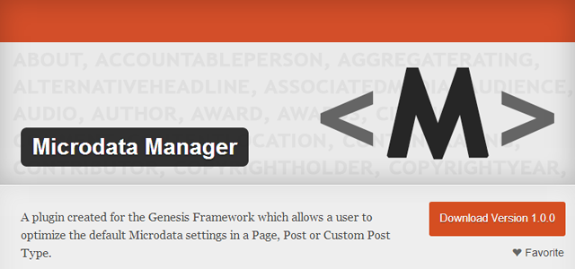 Microdata Manager plugin for WordPress