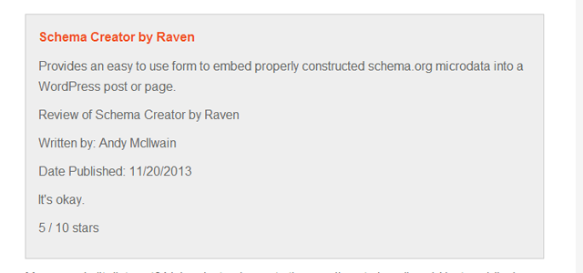 Schema Creator output in the post body.