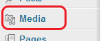 WordPress Sidebar > Media