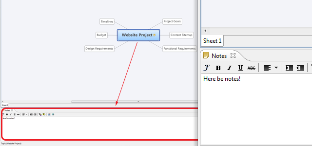 Xmind Site Plan - Notes Panel