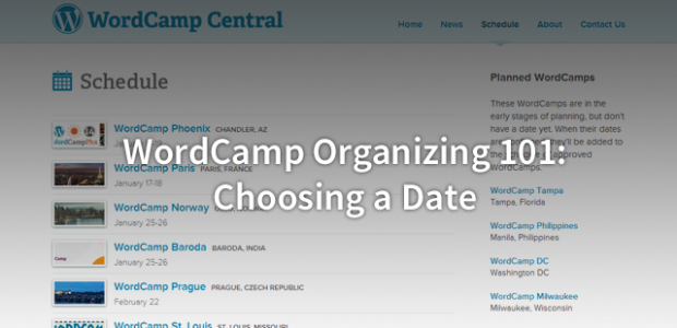 WordCamp 101: Choosing a Date